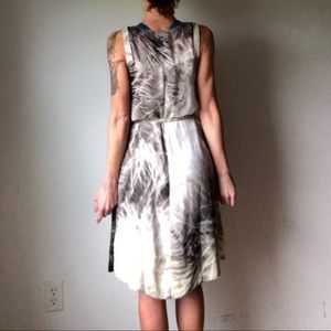 Vera Wang, Sheer Tie-dye Pattern Dress